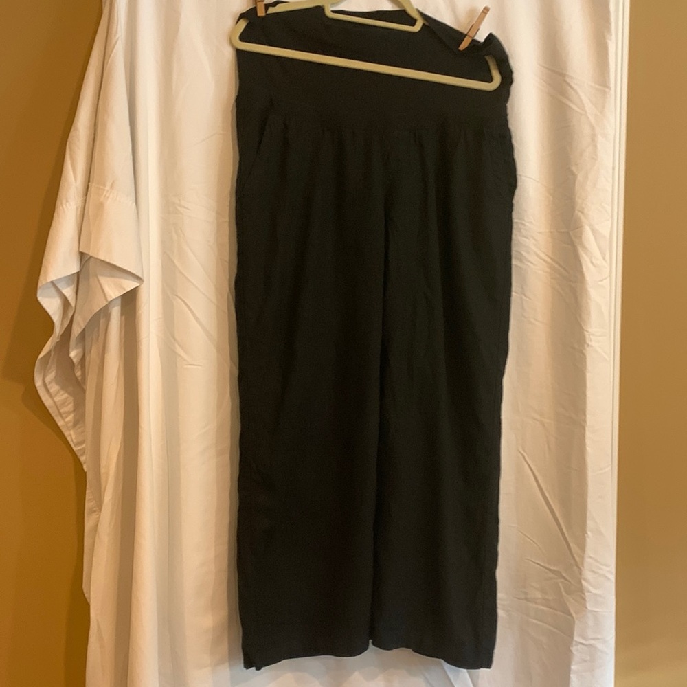 Old Navy Maternity Black Linen Pants- Size Large